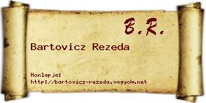Bartovicz Rezeda névjegykártya